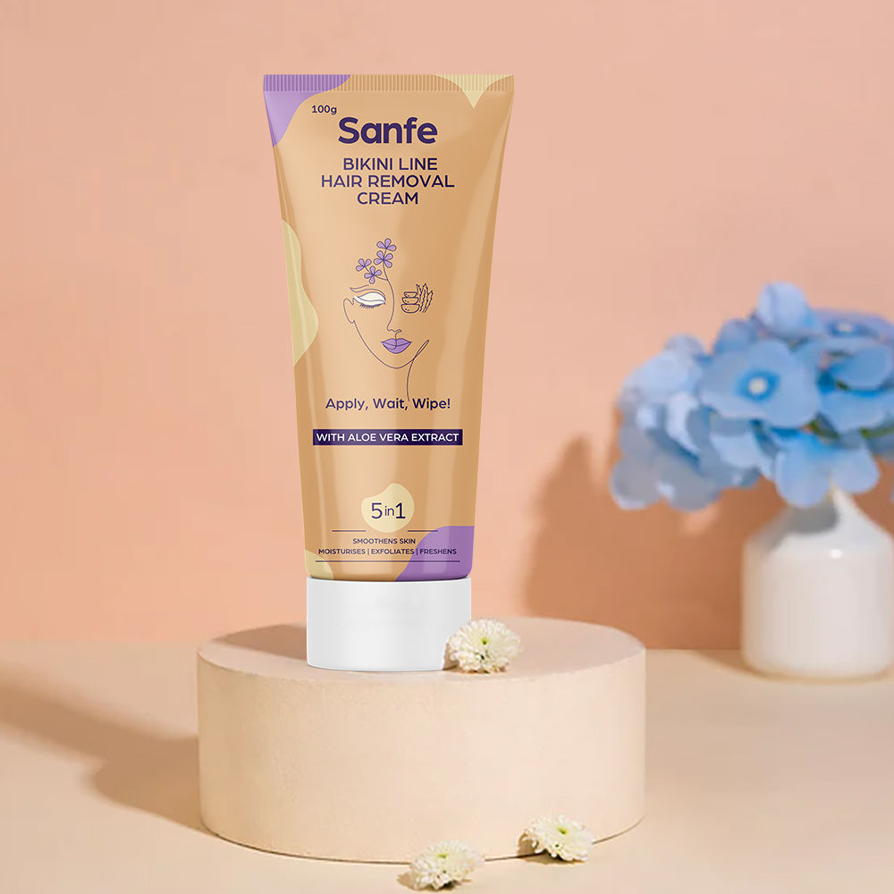 Sanfe Bikini Line Hair Removal Cream With Aloevera