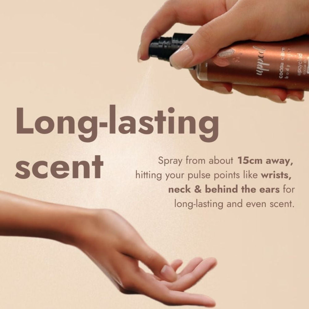 Uppeel Cocoa Calm Hair & Body Mist - Vanilla, Chocolate & Musk, Fine Fragrance For Her