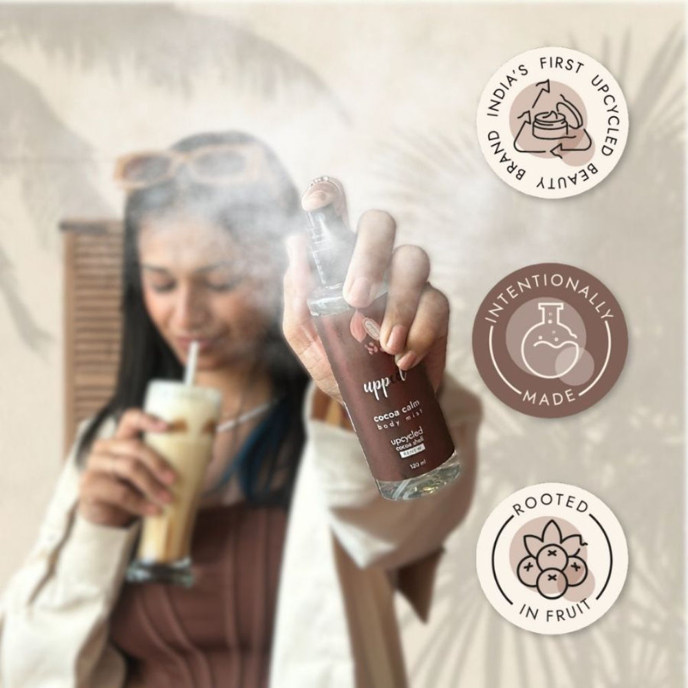 Uppeel Cocoa Calm Hair & Body Mist - Vanilla, Chocolate & Musk, Fine Fragrance For Her