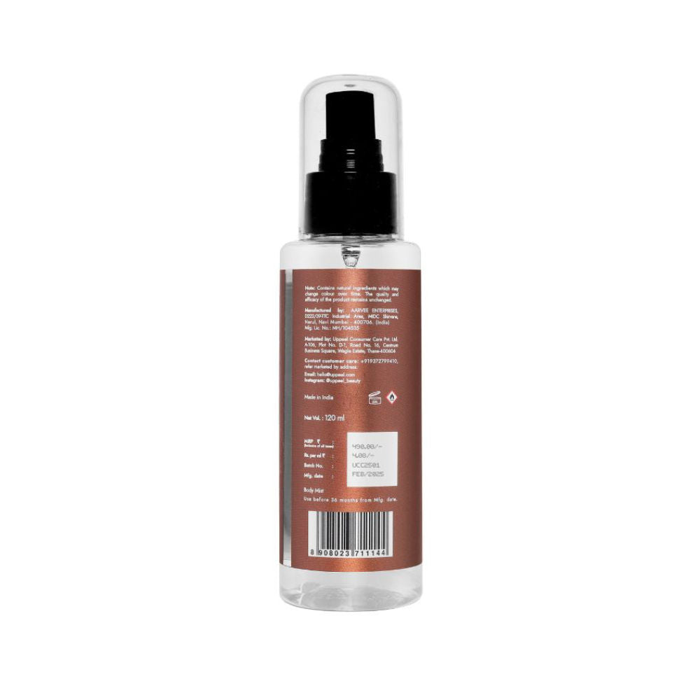 Uppeel Cocoa Calm Hair & Body Mist - Vanilla, Chocolate & Musk, Fine Fragrance For Her