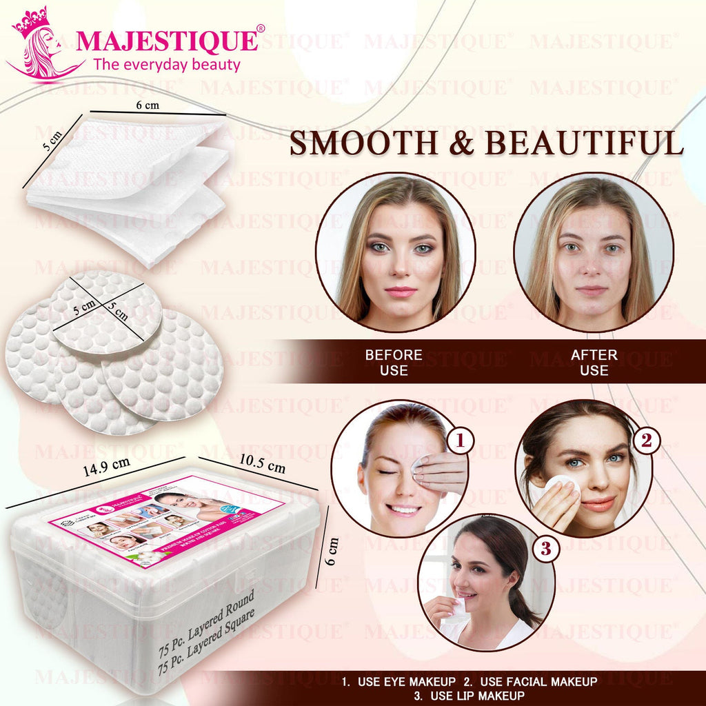 Majestique Premium Make-Up Removal Cotton Pads