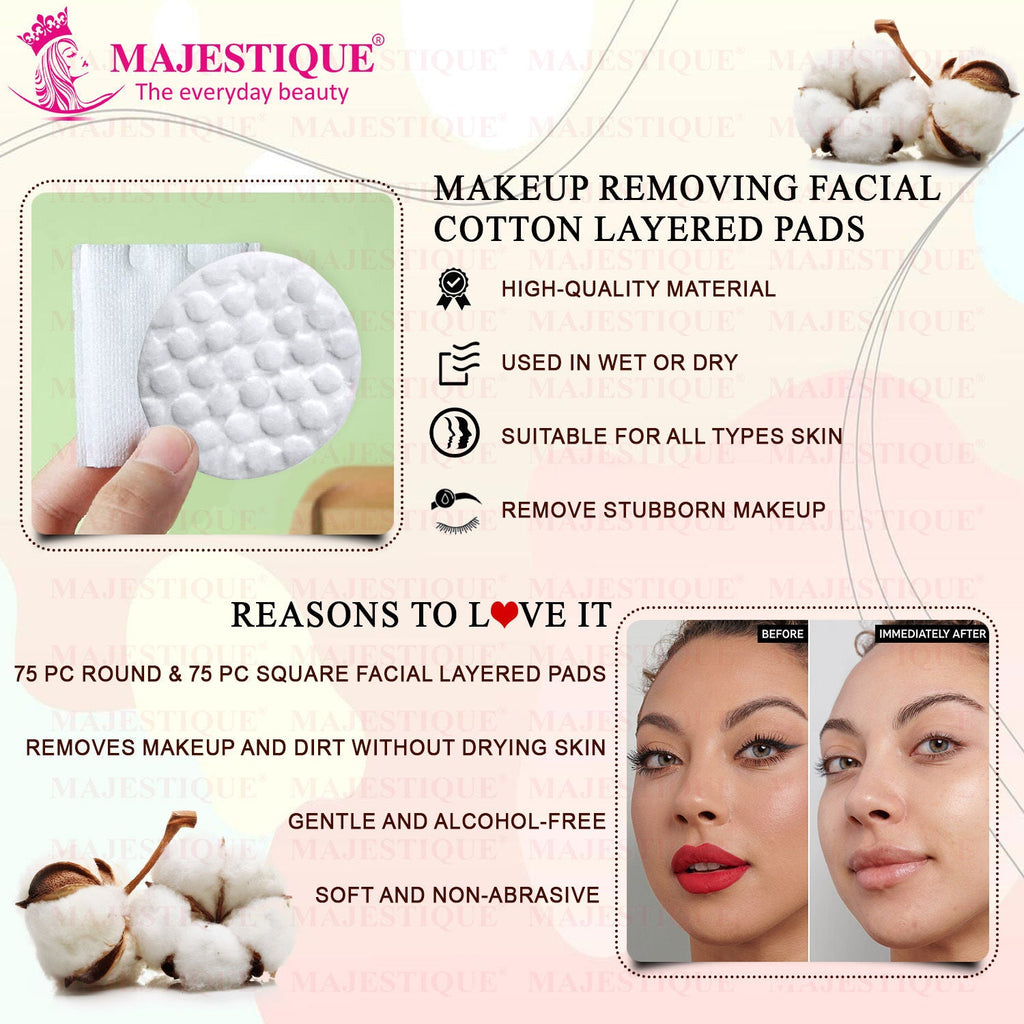 Majestique Premium Make-Up Removal Cotton Pads