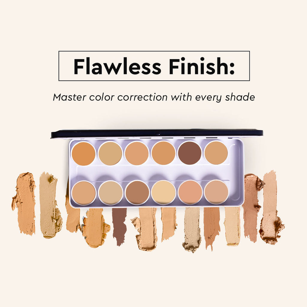 C2P Pro Ultra HD 12 in 1 Camouflage Concealer Corrector Dermashield Cream Base Makeup Palette