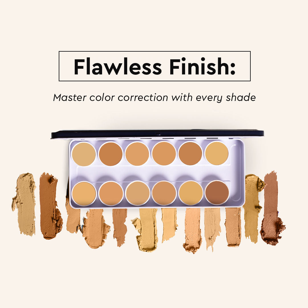 C2P Pro Ultra HD 12 in 1 Camouflage Concealer Corrector Supraemeshield Cream Base Makeup Palette