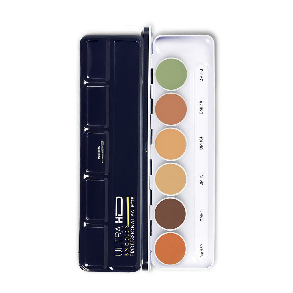 C2P Pro Ultra HD 6 in 1 Camouflage Concealer Corrector Palette Dermashield Must Have Makeup Palette