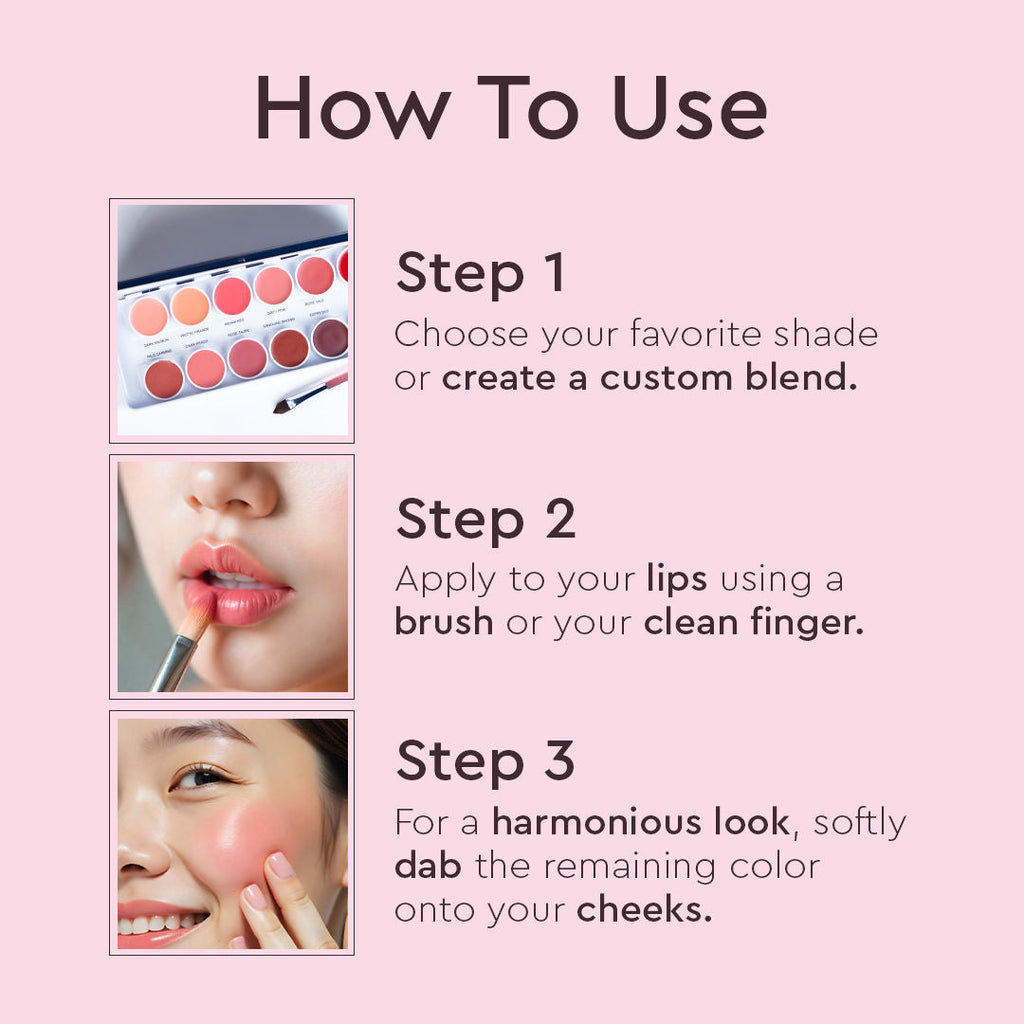 C2P Pro Studio Lip Spectrum 12 Color Cream Lipstick Palette