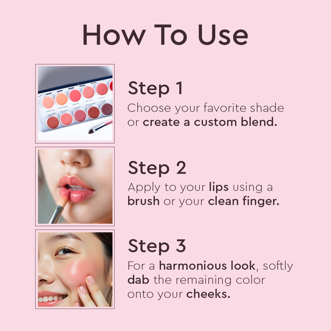 C2P Pro Studio Lip Spectrum 12 Color Cream Lipstick Palette