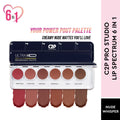 C2P Pro Studio Lip Spectrum 6 Color Cream Lipstick Palette