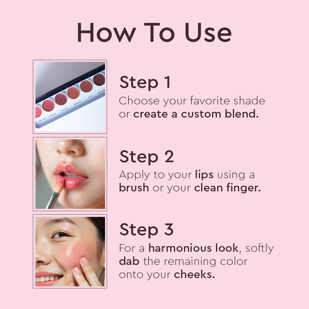 C2P Pro Studio Lip Spectrum 6 Color Cream Lipstick Palette