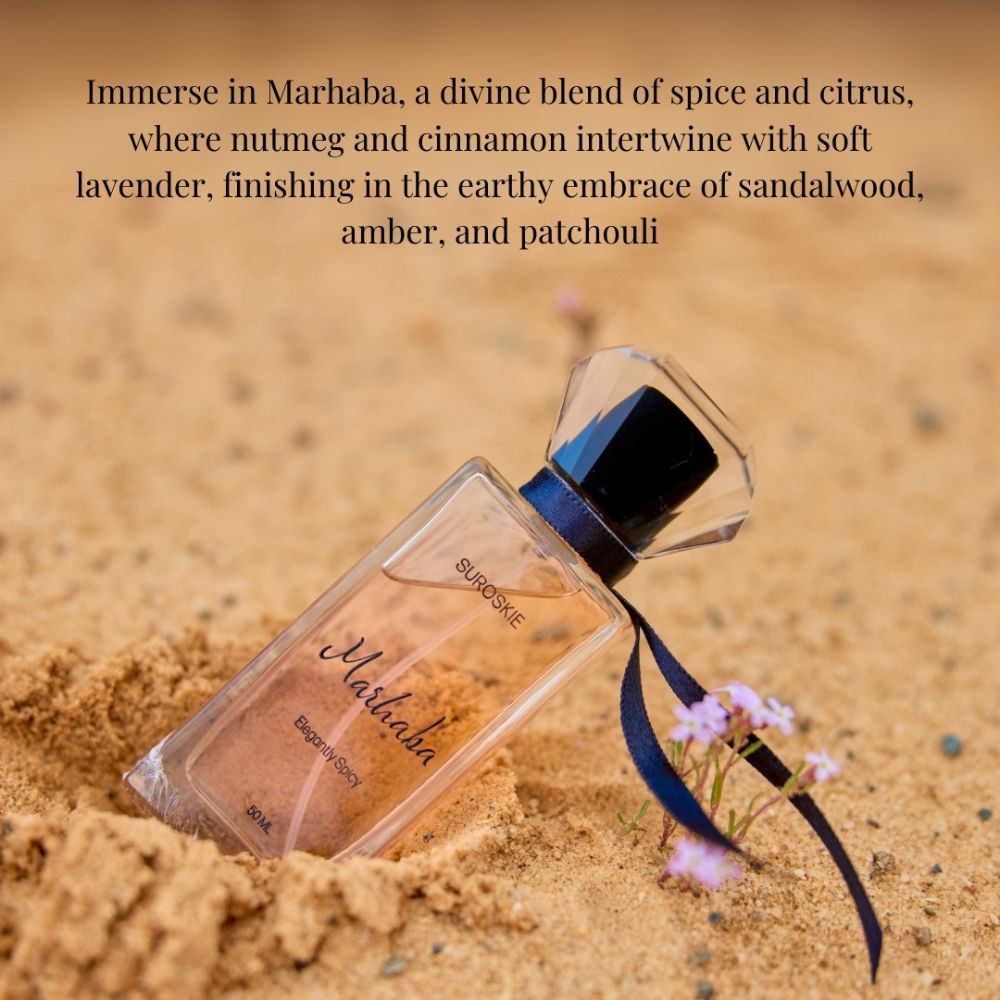 Suroskie Marhaba Perfume Long Lasting Unisex Scent Notes Citrus & Woody