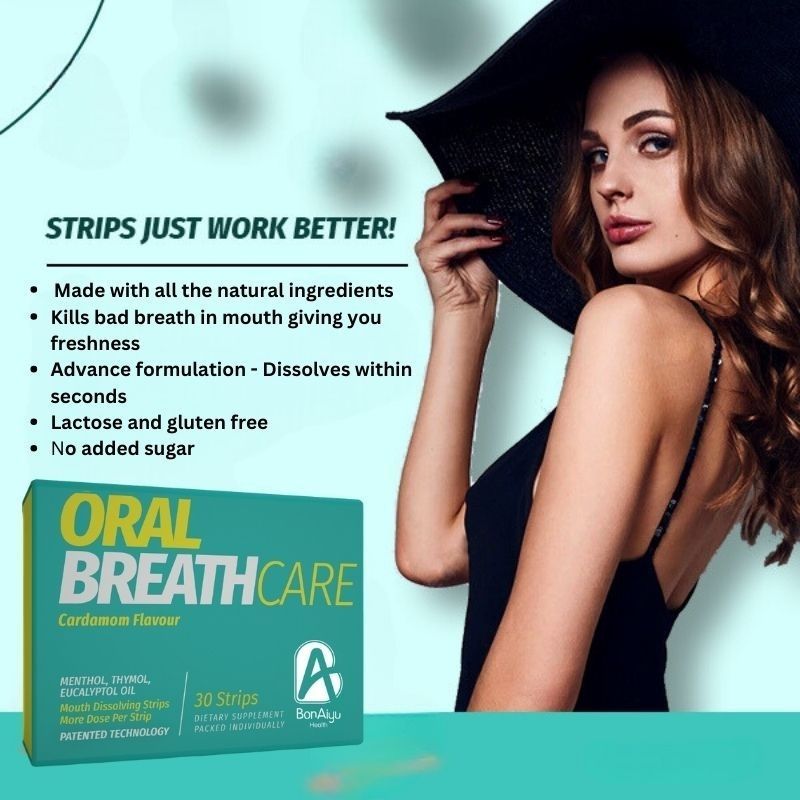 Bonayu Teeth Whitening Strips + Oral Breath Care Strips(Mouth Wash Substitute)