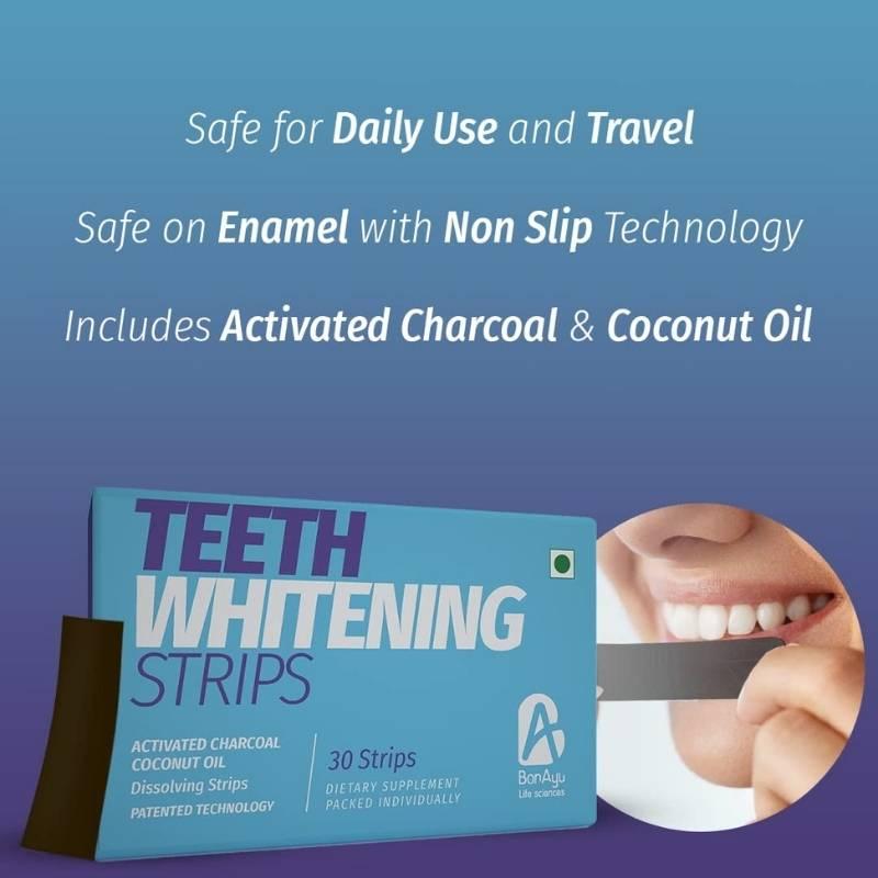 Bonayu Teeth Whitening Strips + Oral Breath Care Strips(Mouth Wash Substitute)