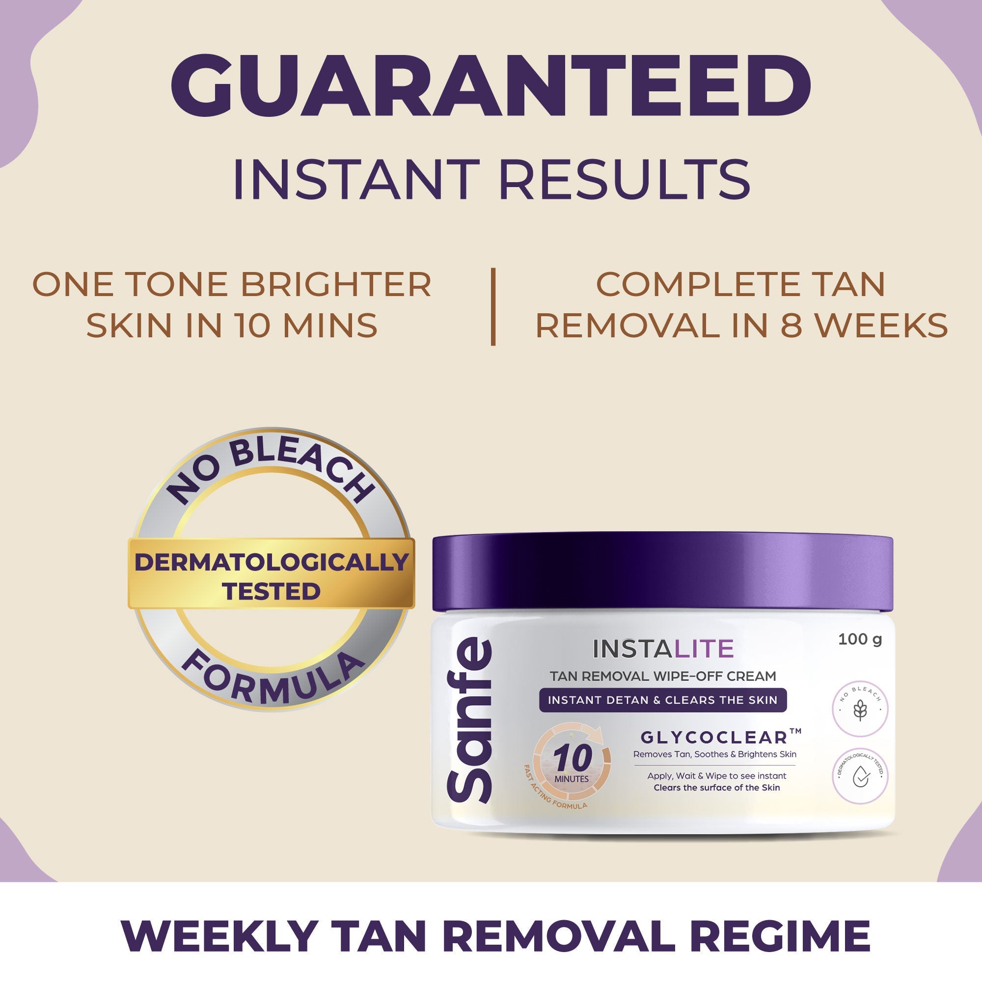 Sanfe Instalite Detan Wipe Off Body Cream