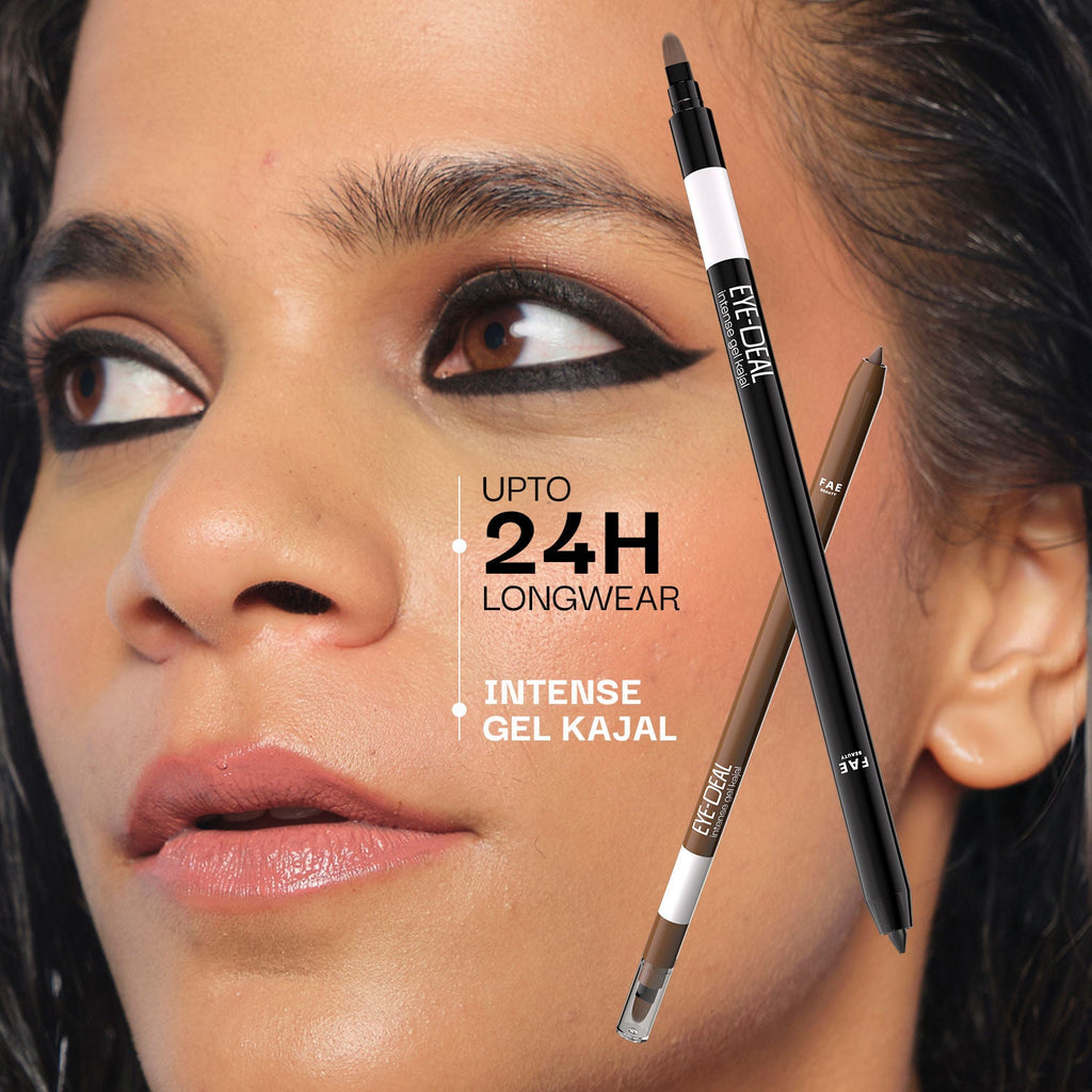 FAE Beauty Eye-Deal Kajal - 24Hr Waterproof, Smudge-Proof with in-built Sharpener