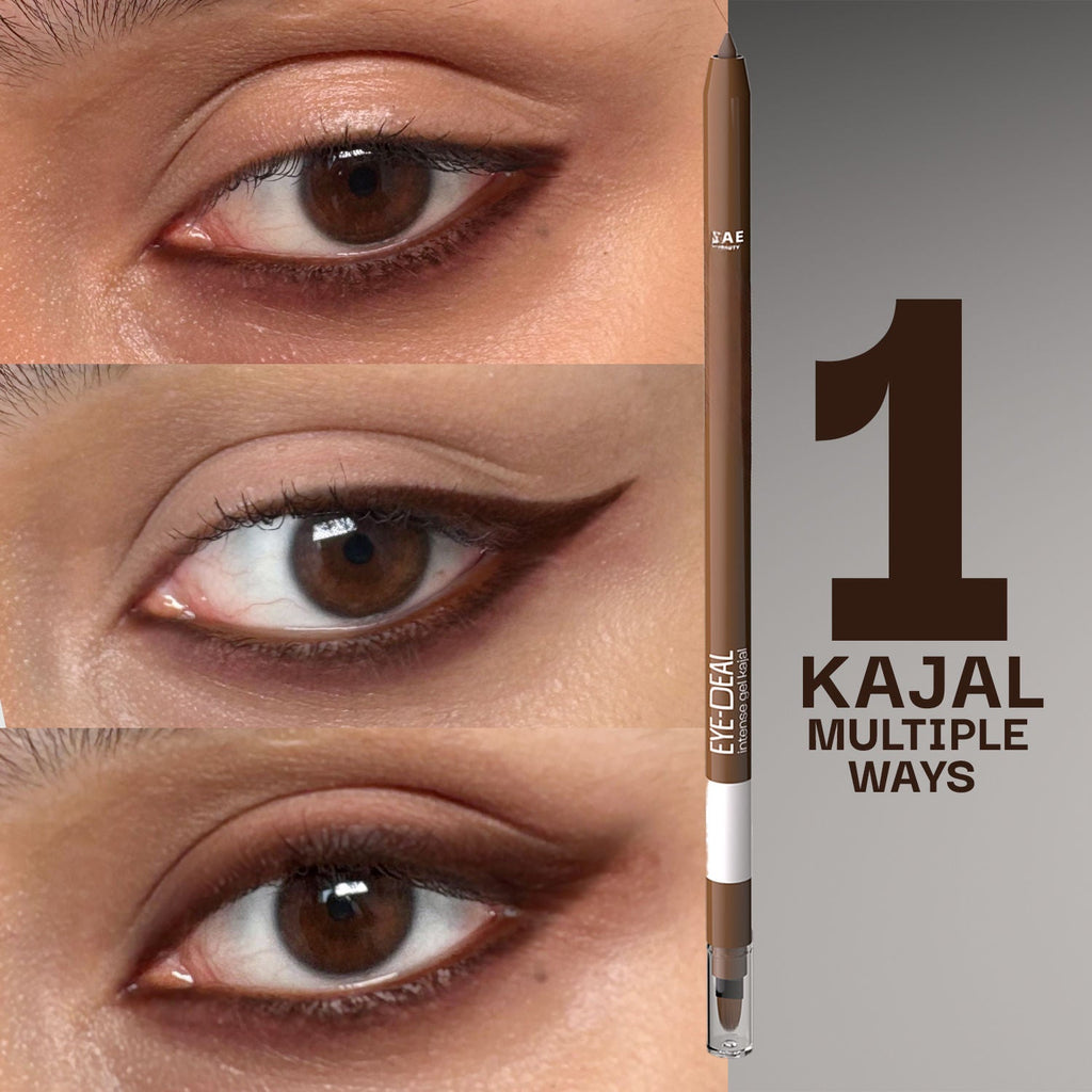 FAE Beauty Eye-Deal Kajal - 24Hr Waterproof, Smudge-Proof with in-built Sharpener