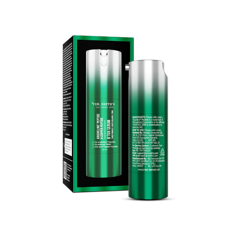 Dr. Sheth's Argireline Peptide & Copper Peptide B'tox Serum