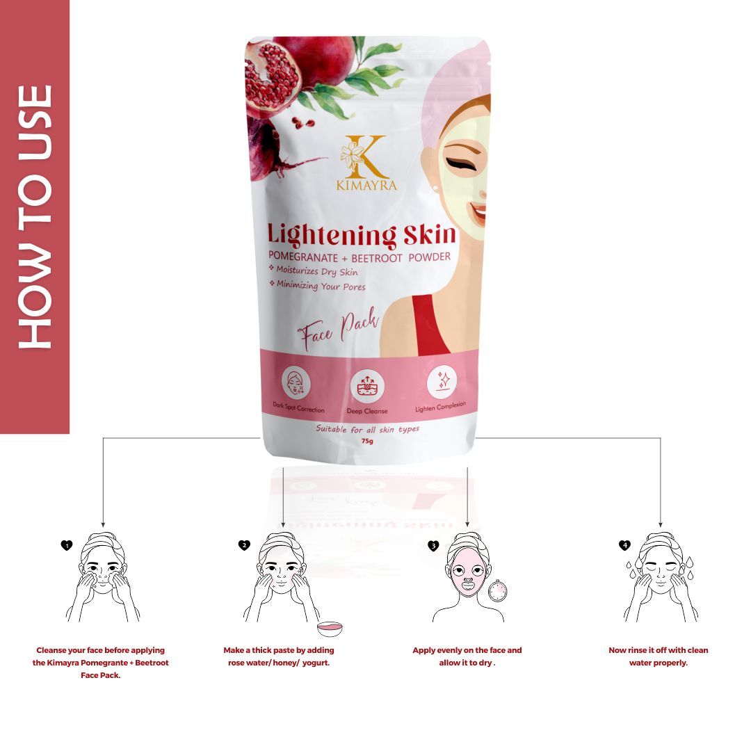 Kimayra Pomegranate + Beetroot Face Pack Powder