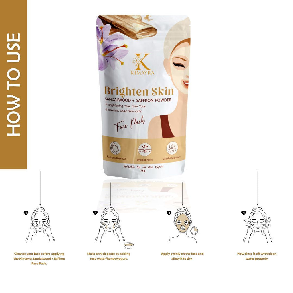 Kimayra Sandalwood + Saffron Face Pack Powder