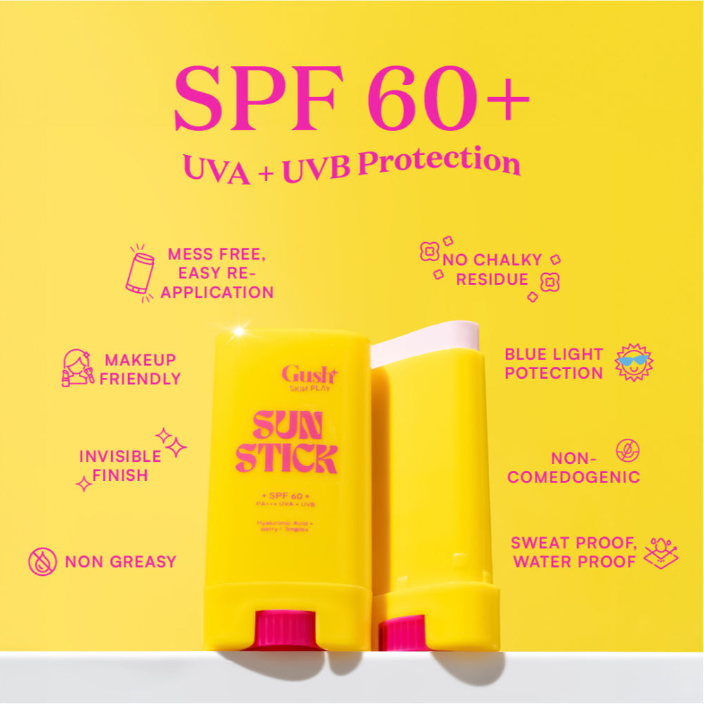 Gush Beauty Sunscreen Stick SPF 60 PA +++ UVA+ UVB