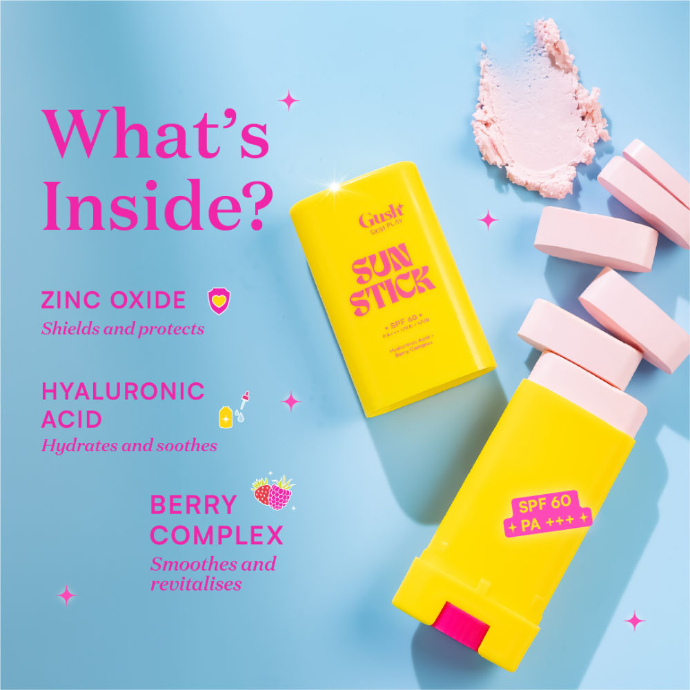 Gush Beauty Sunscreen Stick SPF 60 PA +++ UVA+ UVB