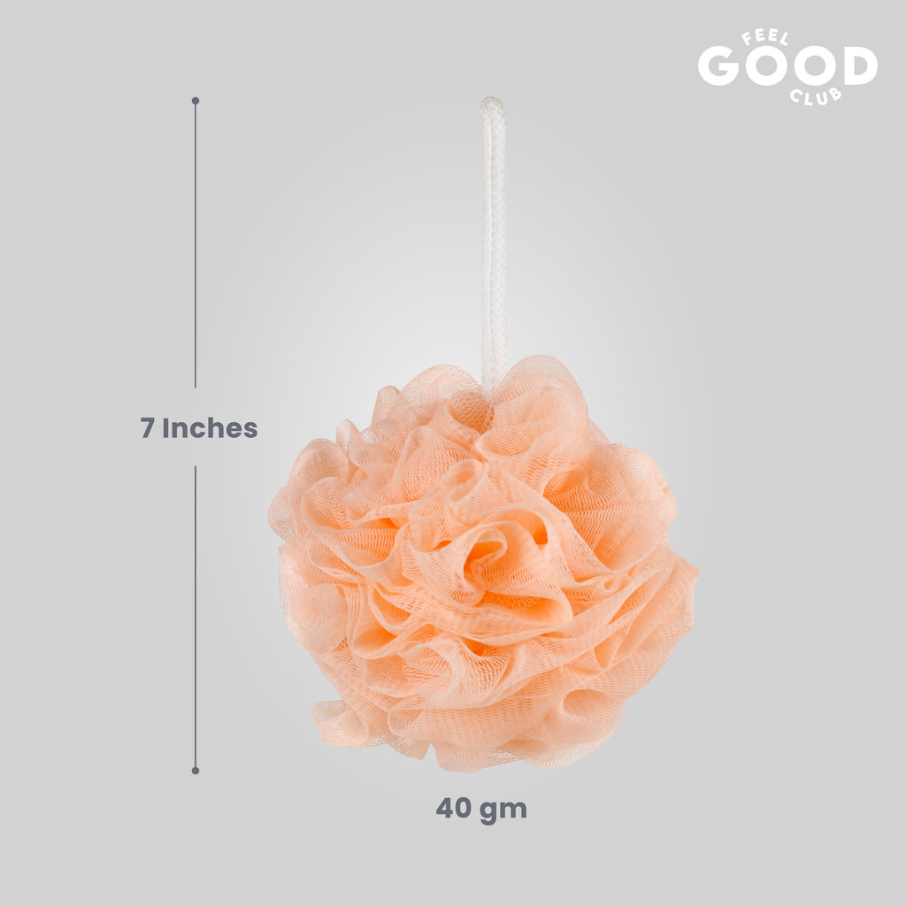 Feel Good Club Bath Loofah - Large Size Shower Sponge For Body Cleansing Exfoliation & Care