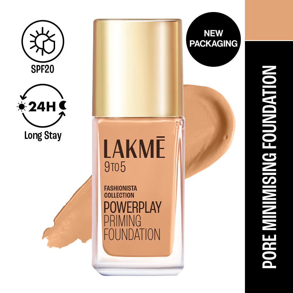 Lakme 9 To 5 Powerplay Priming Foundation, Built In Primer, Long-Lasting, SPF 20