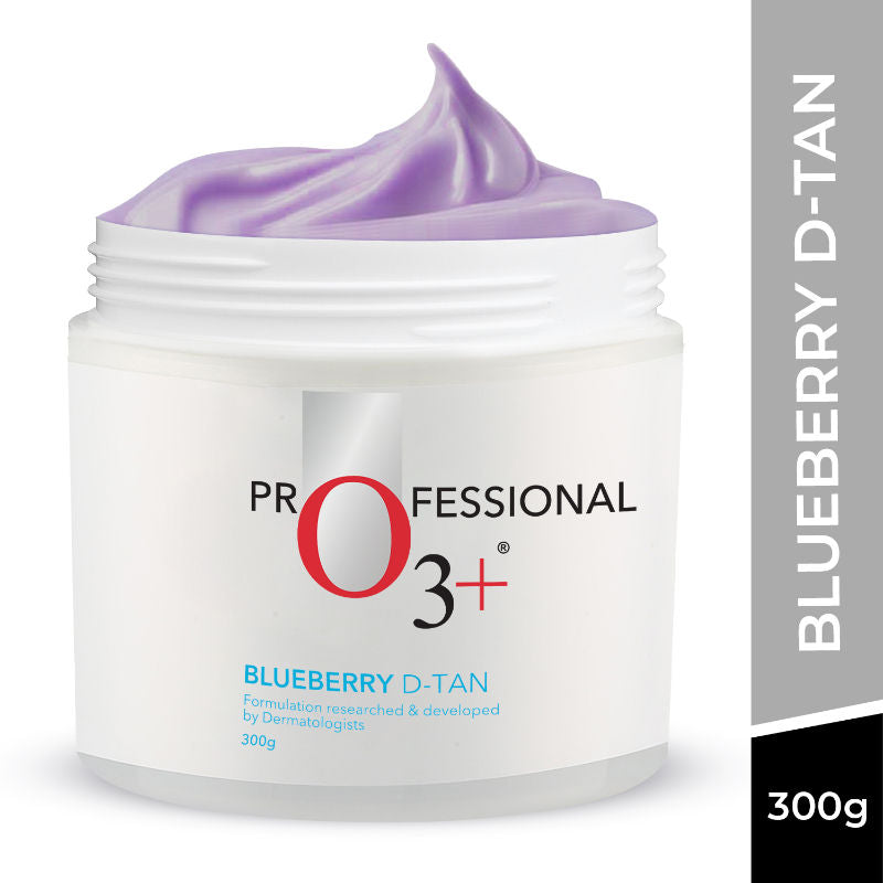 O3+ Blueberry D-TAN Face Pack for Tan Removal & Glowing Skin - Detan Mask for Dry Skin
