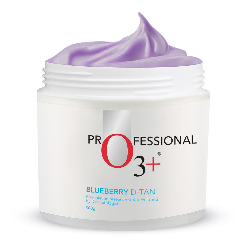 O3+ Blueberry D-TAN Face Pack for Tan Removal & Glowing Skin - Detan Mask for Dry Skin