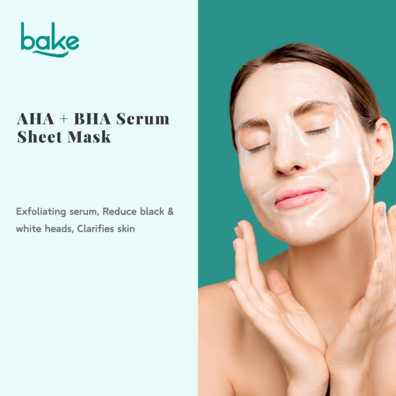 Bake Aha + Bha Serum Sheet Mask For Pigmentation, Pimples & Glowing Skin