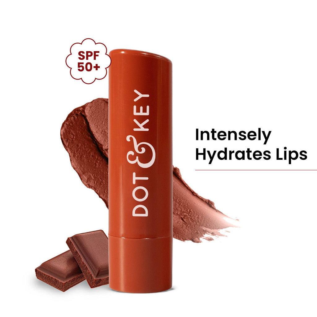 Dot & Key Barrier Repair Hydrating Lip Balm SPF 50 With Ceramides & Peptides Strawberry Red