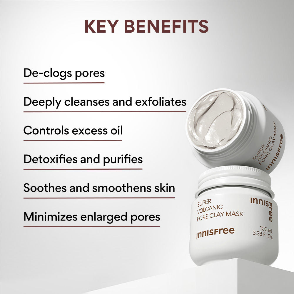 Innisfree Pore Clearing Clay Mask 2X With Volcanic Clusters