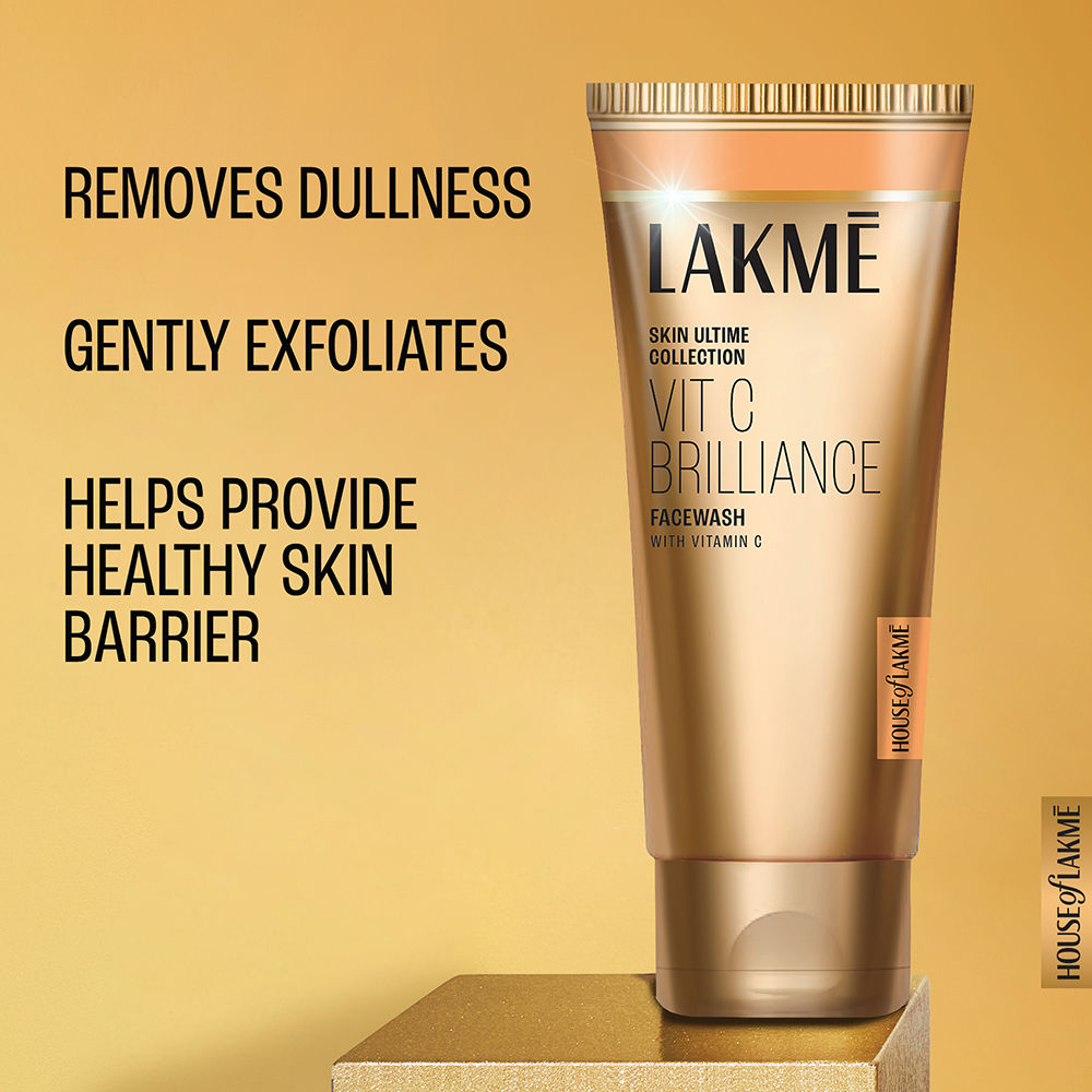 Lakme 9 to 5 Vitamin C 100% Soap Free Face Wash with Lemon Extract and Gentle Exfoliating Beads