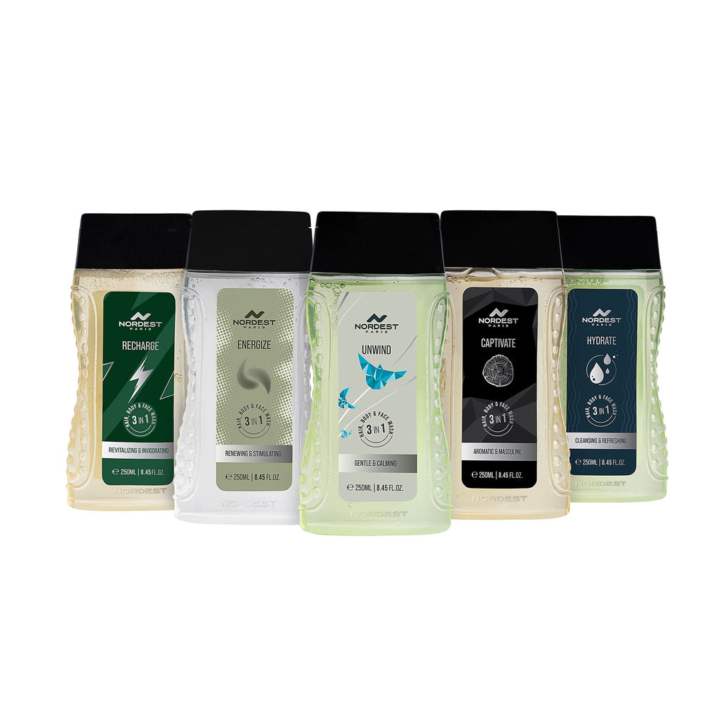 Nordest Paris Unwind Gentle & Calming 3 In 1 Hair, Body & Face Wash