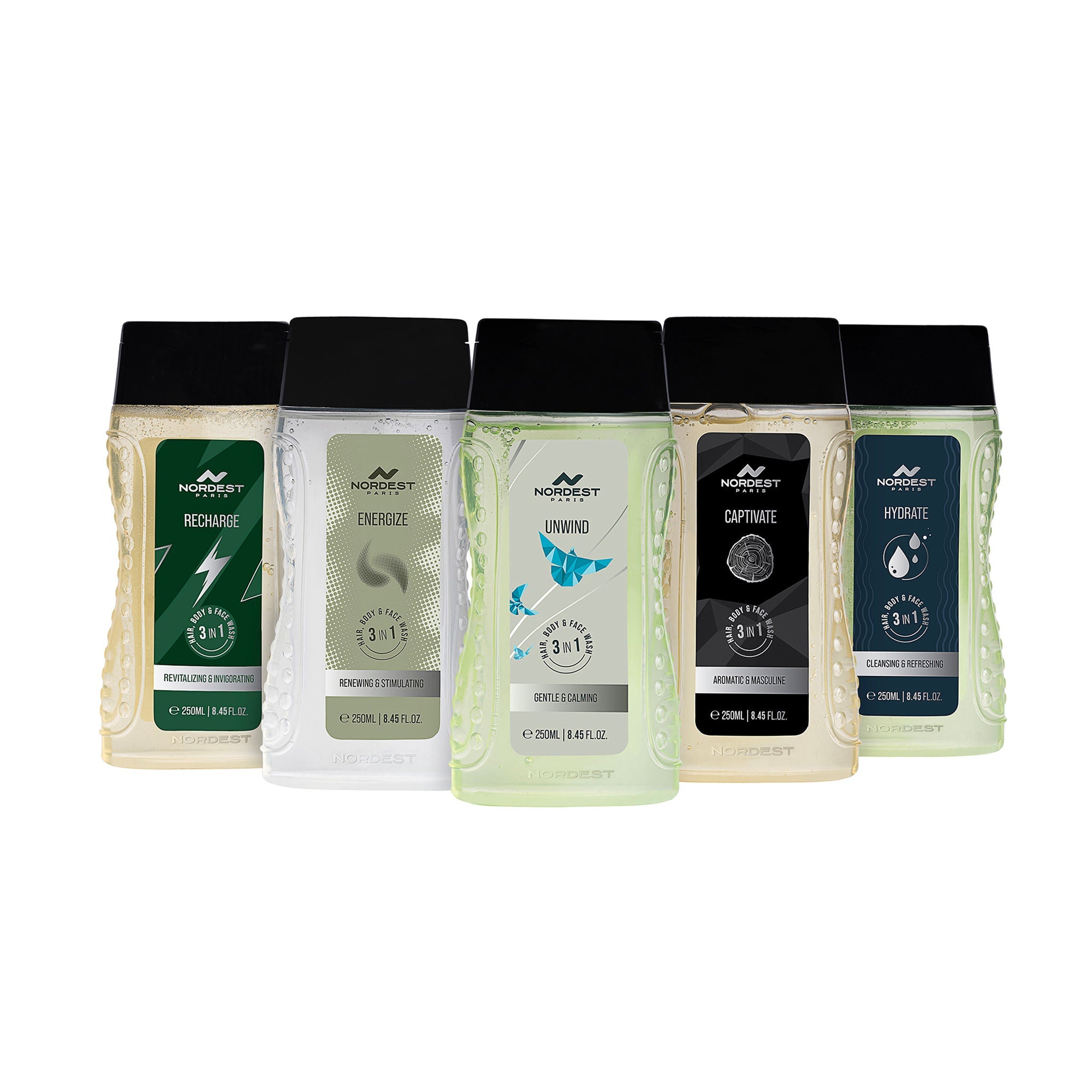 Nordest Paris Unwind Gentle & Calming 3 In 1 Hair, Body & Face Wash