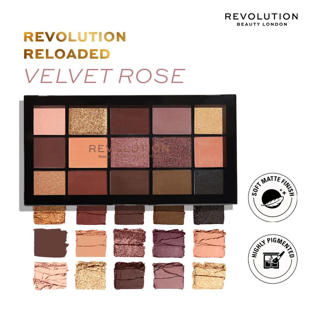 Makeup Revolution Reloaded Eyeshadow Palette-15 Smooth & Rich Shade-High Pay Off Formula