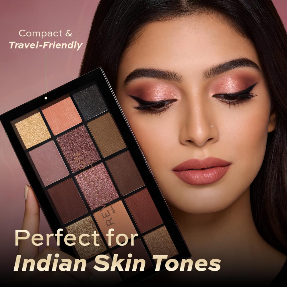 Makeup Revolution Reloaded Eyeshadow Palette-15 Smooth & Rich Shade-High Pay Off Formula