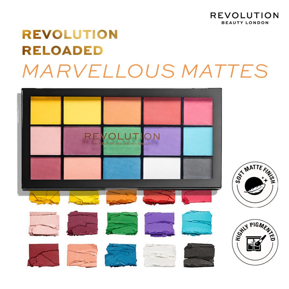 Makeup Revolution Reloaded Eyeshadow Palette-15 Smooth & Rich Shade-High Pay Off Formula