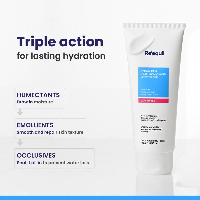 Re'equil Ceramide & Hyaluronic Acid Moisturiser For Normal To Dry Skin