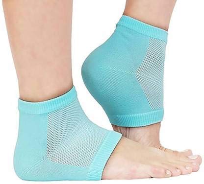 Bronson Professional Gel Heel Socks For Dry Hard Crack & Pain Relief Heel Support With Open Toe