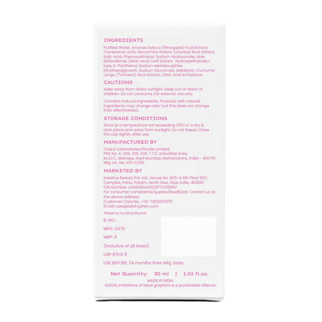 Hyphen Advanced De-Pigmentation Serum