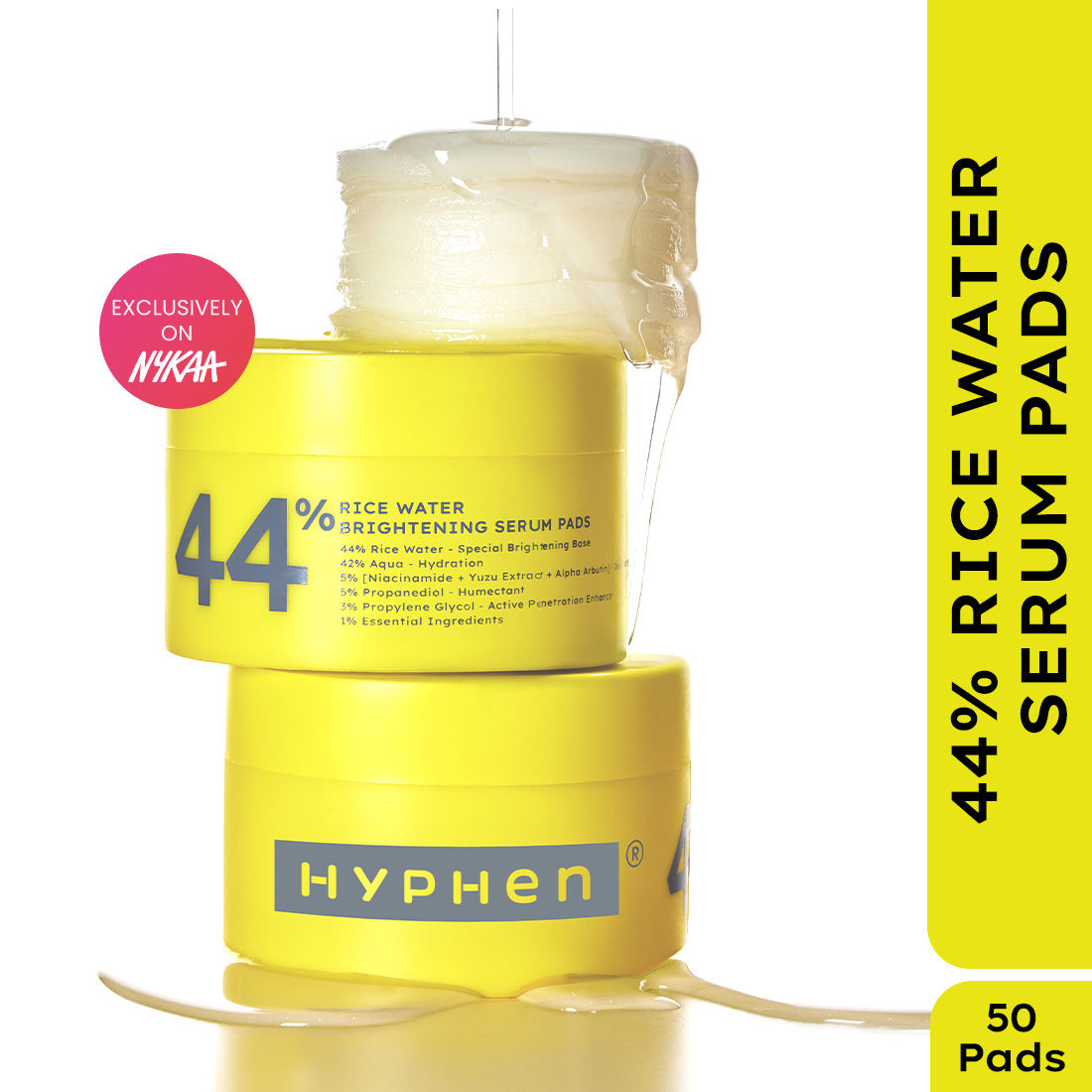 Hyphen 44% Rice Water Brightening Serum Pads