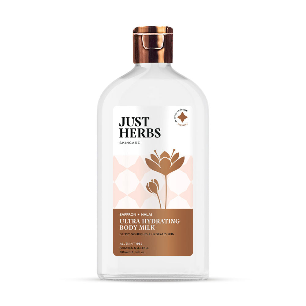 Just Herbs Saffron + Malai Ultra Hydarting Body Milk