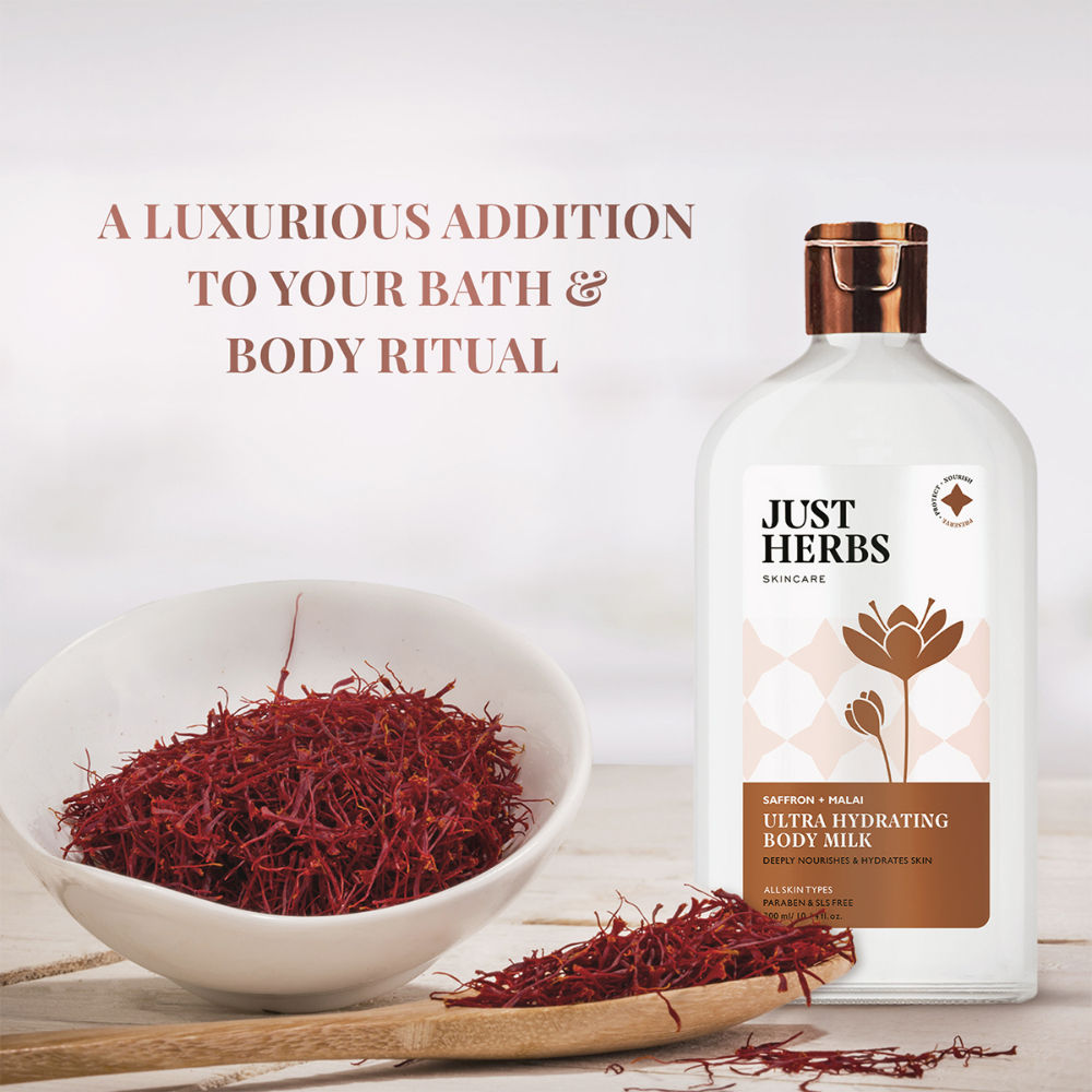Just Herbs Saffron + Malai Ultra Hydarting Body Milk