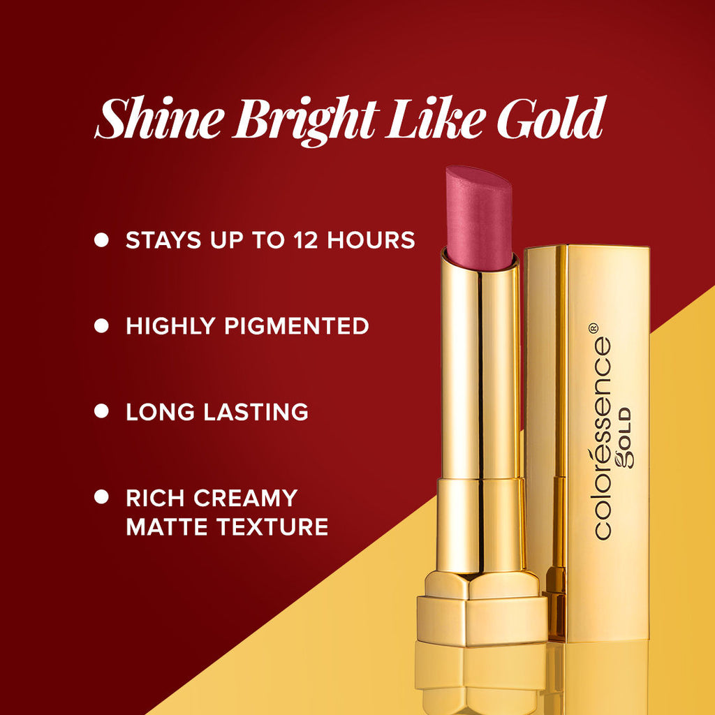 Coloressence Pure Matte Lipstick, Long Lasting, Highly Pigmented, Creamy Matte Finish