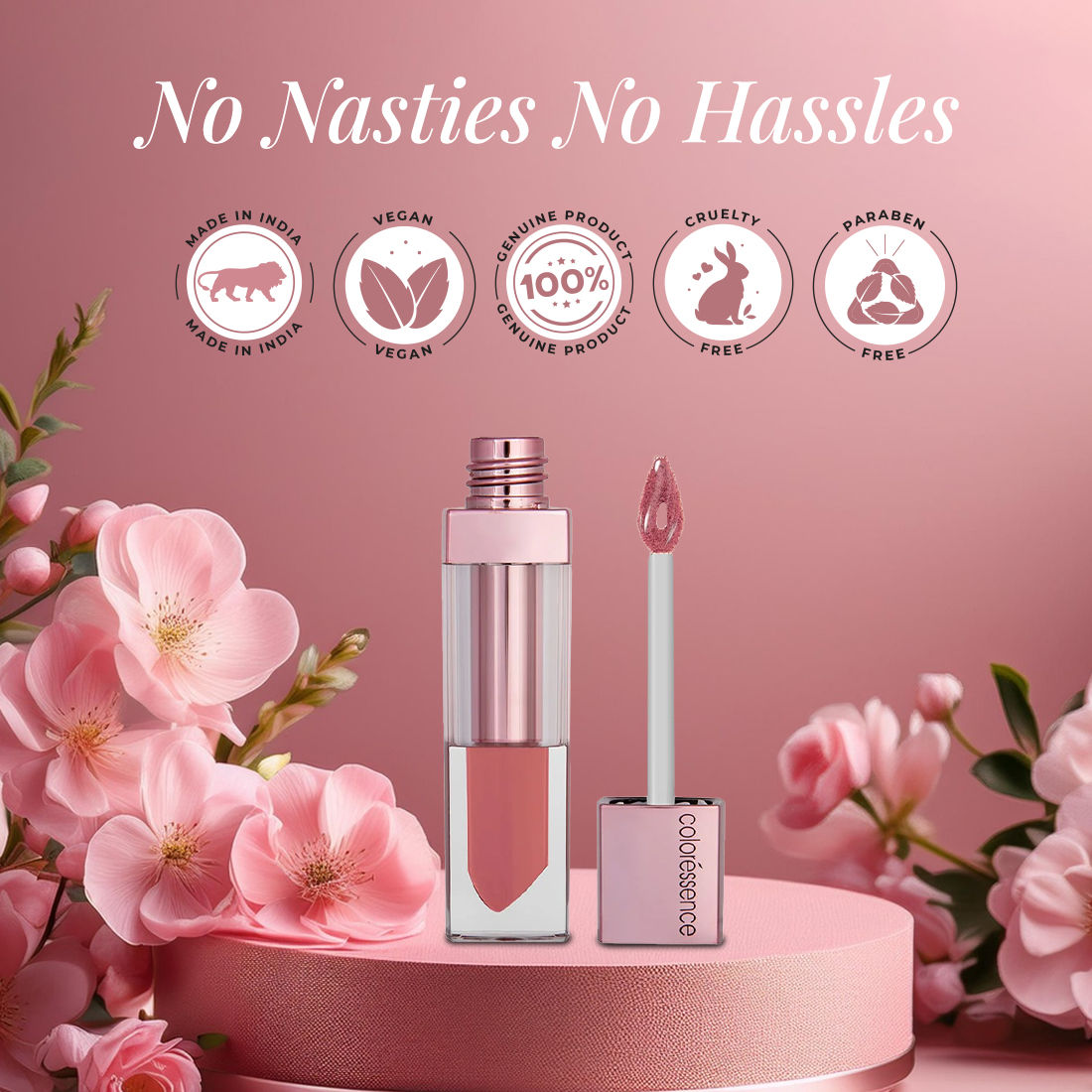 Coloressence Roseate Transfer Proof Matte Liquid Lip Color, Waterproof 12H Long Lasting