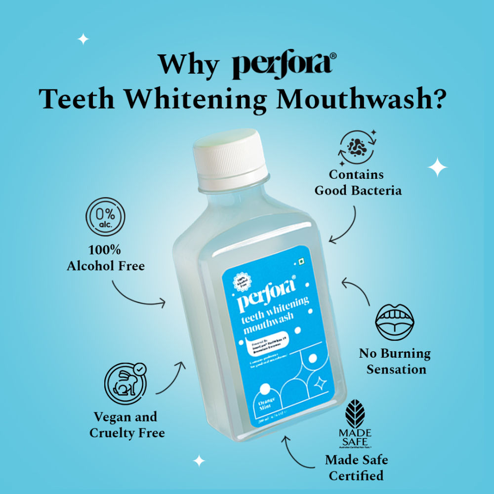 Perfora Teeth Whitening Mouthwash (Orange Mint)