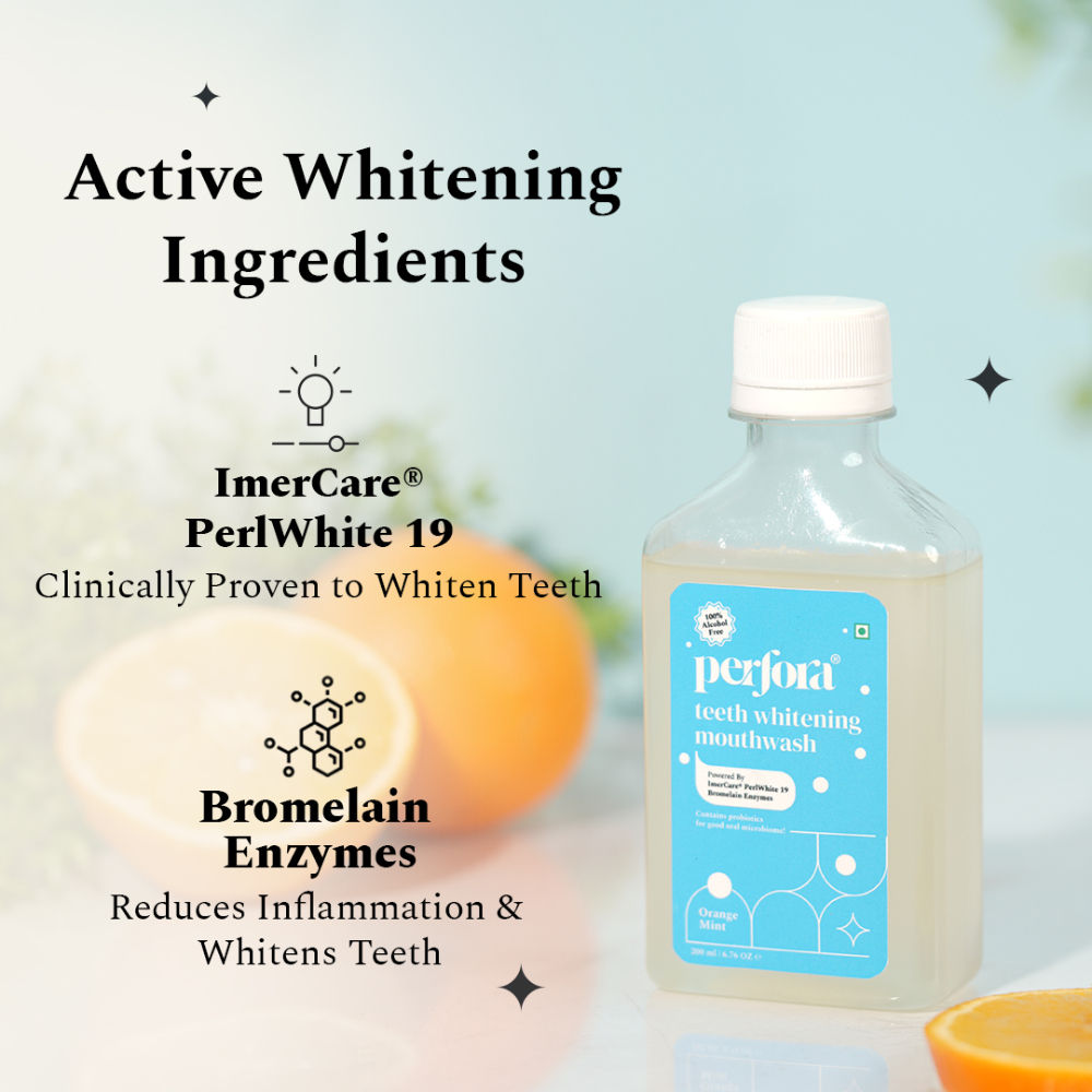 Perfora Teeth Whitening Mouthwash (Orange Mint)