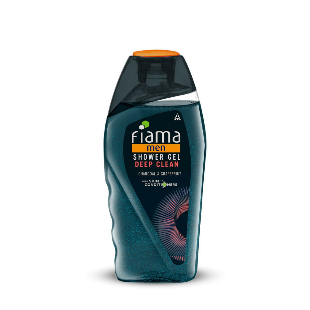 Fiama Men’s Shower Gel Deep Clean, Body Wash with Charcoal & Graperuit for Refreshed Skin