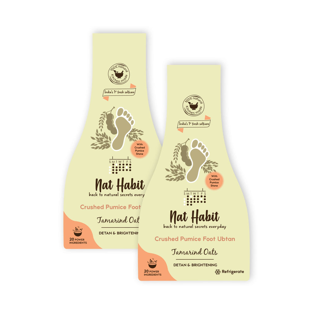 Nat Habit Tamarind Oats Foot Ubtan, Foot Scrub, Foot Mask for Skin Detan, Softens Feet - Pedicure