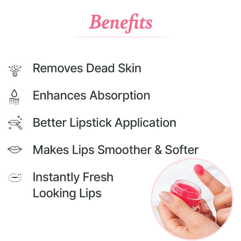 ALANNA Beet & Berry Lip Scrub, Gentle Beetroot Exfoliation for Soft, Glossy Lips, For Women & Men